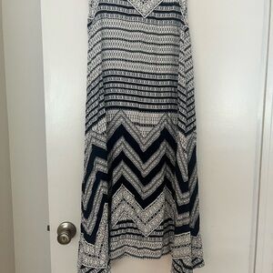 Chic navy and White Maxi Skirt